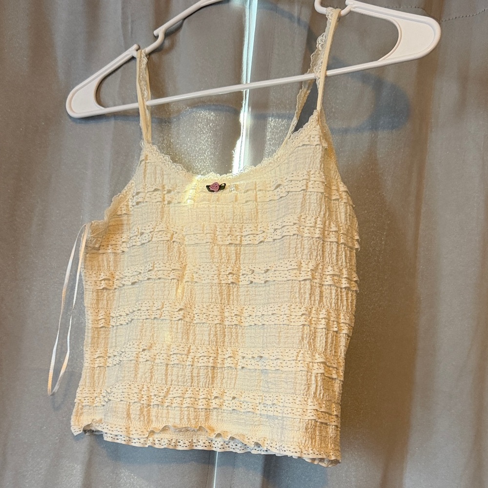 Good Luck Gem Cream Lace Camisole